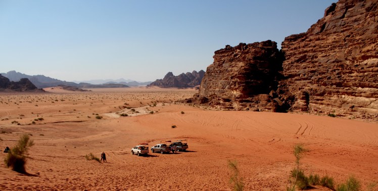Trip from Petra to Wadi Rum Desert Jordan.