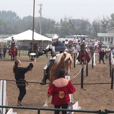 Medieval Jousting action at Brooks Medieval Faire